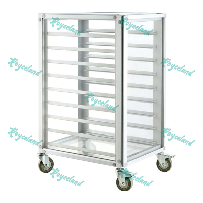 洛诗莲 (RoyceLand) 铝合金烤盘架多层托盘车 9层封闭式
