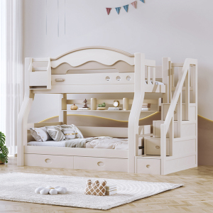 欧梵森 儿童床子母床现代简约樱桃木上下床双层床实木高低床成人床大人床成年床多功能母子床上下铺木床双人床