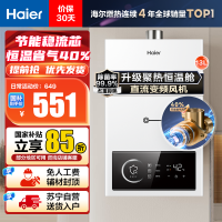 [热卖]海尔(Haier)13升燃气热水器天然气JSQ25-13UTSPRO 直流变频风机 节能稳流芯 升级聚热恒温舱