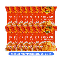食验室纤脆玉米片芝士辣年糕味玉米片30g*14袋