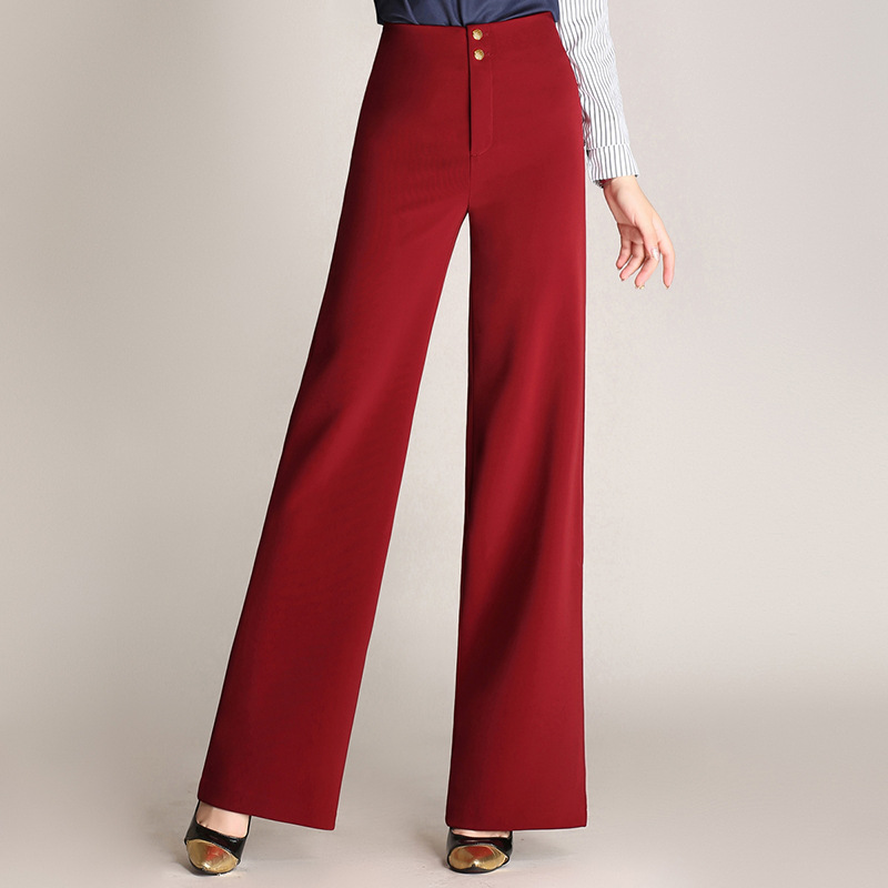 秋冬款阔腿裤高腰大码宽松女裤长裤垂顺直筒裤休闲显瘦西装裤子CYLLCY