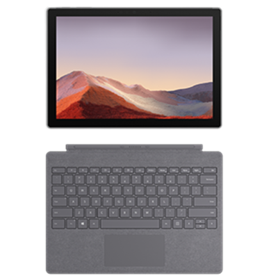 亮铂金键盘+arc蓝牙鼠标-微软(Microsoft)SurfacePro7i716G256G典雅黑平板电脑