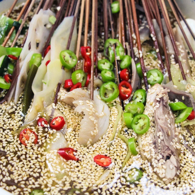 乐山钵钵鸡调料包正宗麻辣冷锅串串佐料速食红油火锅麻辣烫底料包钵钵鸡240g*1袋不送-藤椒味钵钵鸡240g*1袋不送藤椒味均码