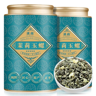 2026新茶特级茉莉花茶小龙珠浓香型茉莉花茶绿茶叶香碧螺飘雪罐装