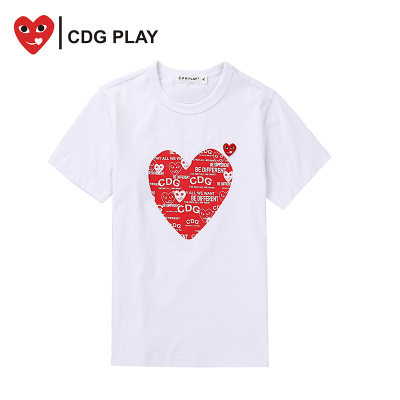 CDGPLAY商场同款2021春夏季女士气质白色上衣打底圆领短袖潮T恤