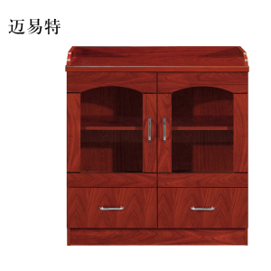 迈易特胡桃色餐边柜简约茶水柜二门800*400*860