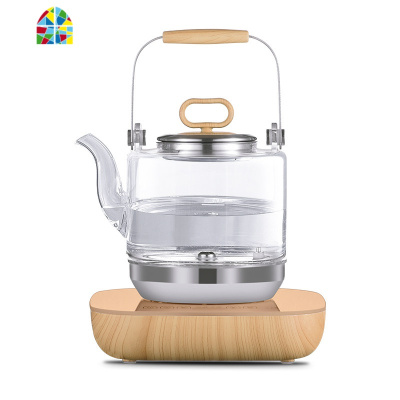 智能恒温热水壶全自动上水一体便携式茶台烧水壶保温电热水瓶家用 FENGHOU 1升经典黑316不锈钢