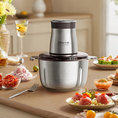 小熊(Bear)绞肉机家用 切碎机电动多功能料理搅拌1.8L双档 不锈钢机头 单刀QSJ-S03H5