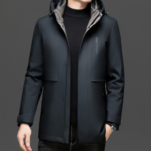 冬季新款一衣三穿羽绒服男士休闲鸭绒外套连帽内胆可脱卸保暖上衣