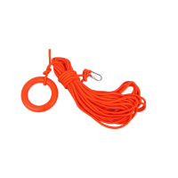 七梭 8mm水上漂浮救生绳 防汛安全户外救生浮索耐用救生圈 30米救生绳+1钩+1圈