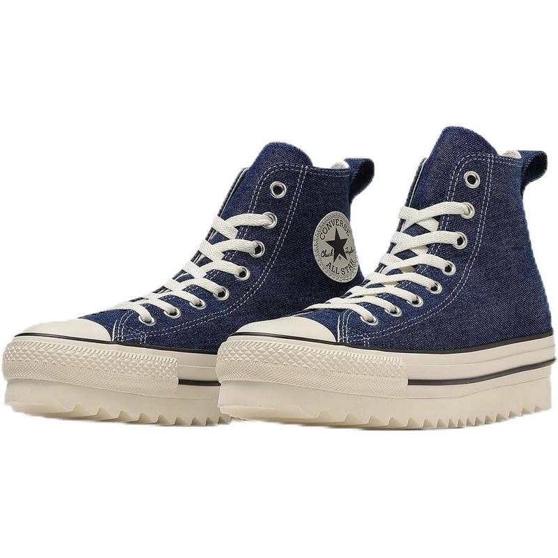匡威(CONVERSE)匡威板鞋女鞋休闲鞋潮流鲨鱼底牛仔布厚底帆布鞋
