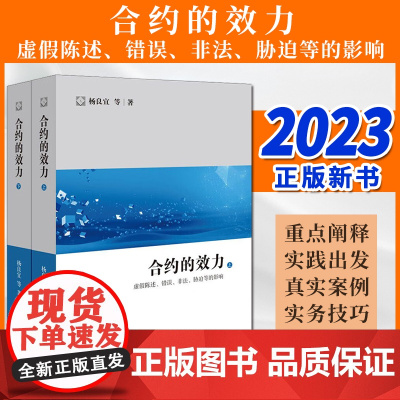 2023新书 合约的效力:虚假陈述、错误、非法、胁迫等的影响(上下册) 杨良宜等著 法律出版社