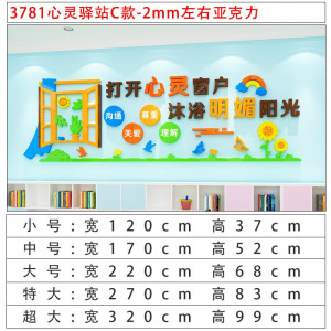 心理辅导咨询室文化墙面装饰标语学校医院心灵驿站宣传墙贴画布置