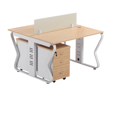 迅迈 双人位+柜 员工位 职员办公桌 电脑桌 屏风卡座 财务屏风工位