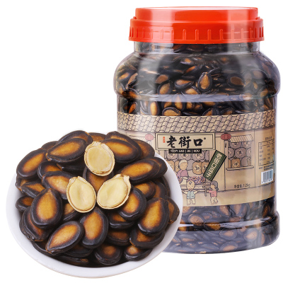 老街口瓜子甘草味1.2kg罐装西瓜子坚果炒货办公室休闲小零食特产