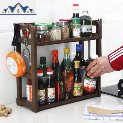 厨房窗台置物架 收纳 窄 放调料架子小型2层创意粗房家用款 三维工匠