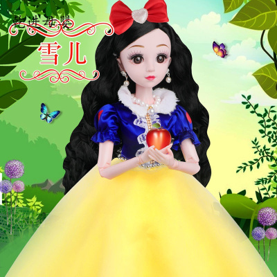 新品直营-‼️会说话的超大芭比娃娃号智能洋套装小女孩儿童玩具单个雪儿可眨眼-50厘米5套衣服+无音乐+礼