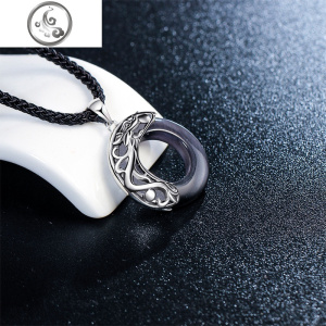 情侣项链一对纯银女男吊坠学生定制便宜刻字简约款爱古风定情信物 JiMi