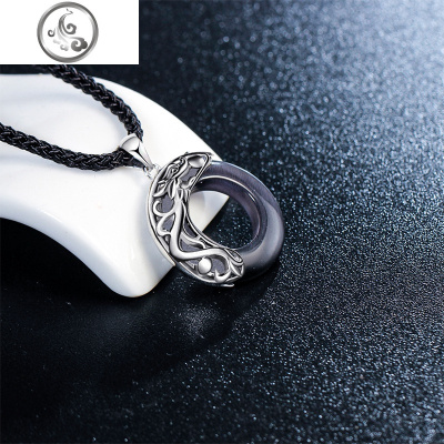 情侣项链一对纯银女男吊坠学生定制便宜刻字简约款爱古风定情信物 JiMi