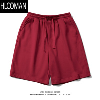 HLCOMAN潮牌简约帅气纯色运动短裤男夏季宽松百搭ins抽绳阔腿学生五分裤