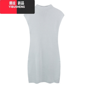 YIBUSHENG御姐风小飞袖针织连衣裙子季女小个子辣妹收腰显瘦包臀裙短裙子