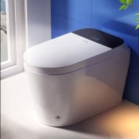 惠达HUIDA智能马桶CK系列 脚感翻盖防溅泡沫盾座圈语音全自动一体式智能坐便器