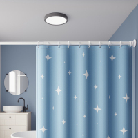 [补贴10%]浴室加厚浴帘布卫生间浴帘套装免打孔洗澡防水帘隔断帘门帘窗帘子