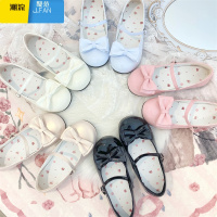 聚范[]甜心物语lolita[心动圆圆] 可爱蝴蝶结低跟圆头lo鞋女