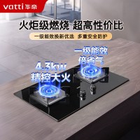 华帝(vatti)燃气灶具4.3KW嵌入式液化气煤气灶 可调尺寸 台式灶具双眼灶 台嵌两用钢化玻璃JZY-i10039B