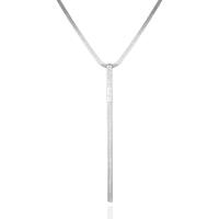 GUESS女士百搭蛇链水晶银色项链金属感吊坠多功能日常通勤晚宴饰品