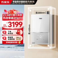 万家乐 小体积燃气热水器13升A级水量伺服器恒温超一级低音智能防冻天然气 JSQ26-13M2H(F)灵境mini系列