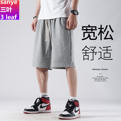 厂家直發-夏季休闲短裤男直筒港风日系宽松运动六分裤薄款潮牌沙滩中裤迈诗蒙