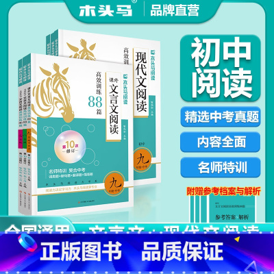 2025新版现代文+文言文+英语组合突破(3本) 七年级/初中一年级 [正版]2025新版 木头马阅读 初中现代文/文言