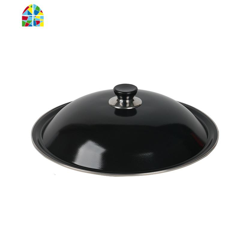 32cm炒锅盖炒菜锅盖家用搪瓷通用老式32寸炒锅锅盖32公分高盖 FENGHOU 32cm搪瓷锅盖(外直径32.5cm)