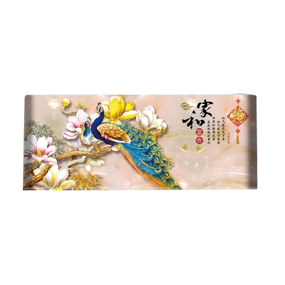 京城派 挂机空调罩格力美的挂机空调防尘罩开机不取卧室1.5P匹挂式空调罩套盖布 4038富贵玉孔雀 86*20*35cm