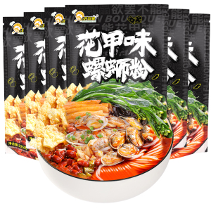 好欢螺螺蛳粉花甲味轻享装225g*6袋螺丝粉米线方便酸辣米粉宵夜速食