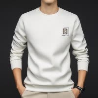 秋冬季新款男士长袖圆领卫衣中青年男款潮流简约休闲套头打底衫