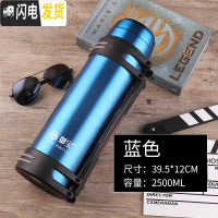 三维工匠保温壶1.5大容量保温杯304不锈钢真空旅游运动休闲壶便携1200 蓝色2500