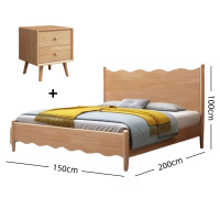 铭思沃全实木床含床头柜