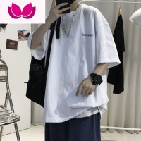 七斓短袖t恤男夏季薄款衣服男生美式t恤小众半袖体恤