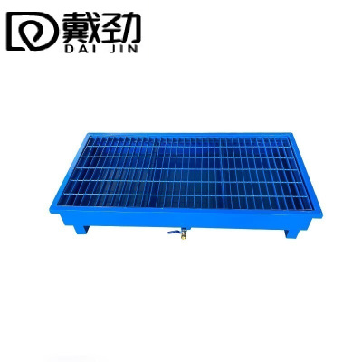 戴劲防渗漏金属托盘化学品油桶危废液体二次容器防泄漏中号带腿带铁网