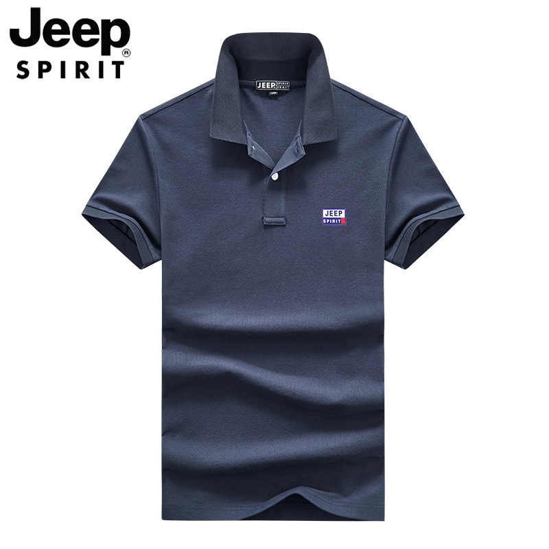 jeep吉普夏季新款翻领短袖polo衫男休闲商务宽松大码半袖t恤