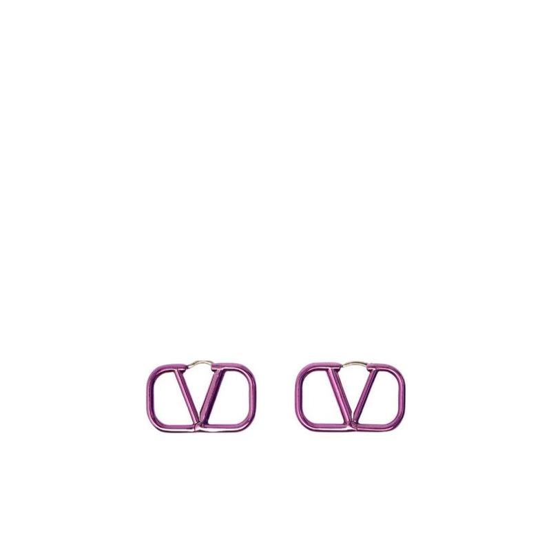 华伦天奴(Valentino)女士潮流徽标耳环时尚百搭配饰金属质感耳钉
