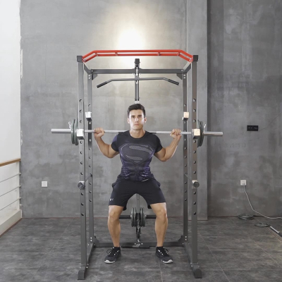  专业深蹲架框式龙门架多功能家用引体向上杠铃架健身综合训练器材 默认