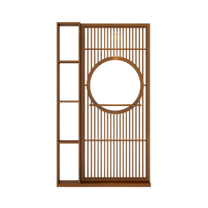 中式实木屏风隔断墙客厅创意玄关置物架办公室内家用定制座屏栅栏 100cm*220cm高*20cm厚