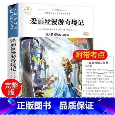 [正版]爱丽丝漫游奇境 六年级老师 爱丽丝漫游奇境记原著书下必读课外书 爱丽丝梦游仙境下册 课外阅读书籍