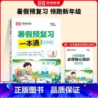 [三科合一]暑假预复习一本通 三升四 [正版]3科合一暑假预复习一本通三年级下册暑假作业语文数学英语人教版三年级升四年级