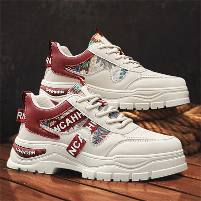 男鞋2026春季新款低帮马丁鞋男式时尚厚底防滑舒适男鞋休闲运动鞋