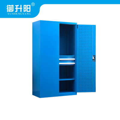 御升阳 重型工具柜/车间工具收纳柜储物柜(颜色蓝 灰白可备注) 双抽带挂板 YSY-GJG-06
