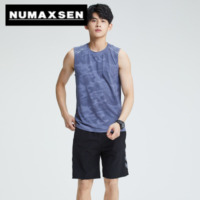 纽曼森（Numaxsen）运动套装男ins潮牌2021夏季新款健身房速干衣时尚品牌宽松休闲服